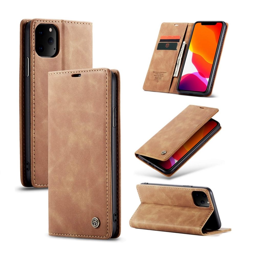 Executive Brown Magnetic Flip Case iphone 11 case