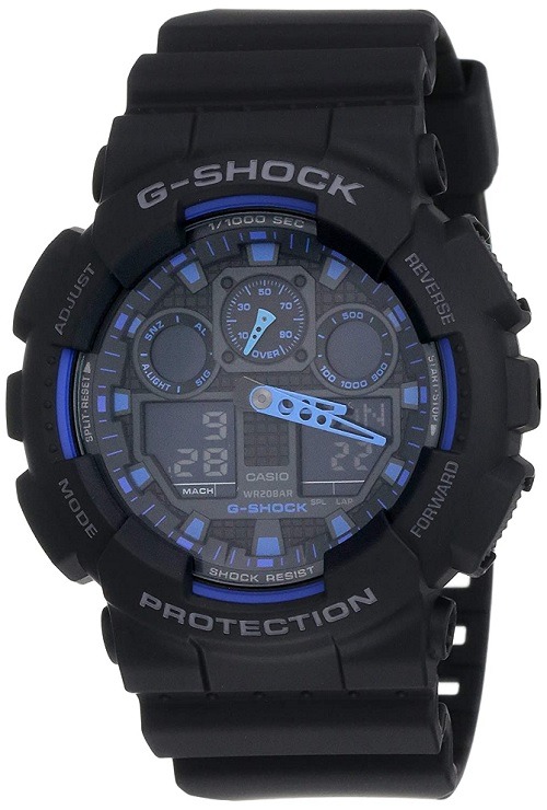  Casio G-Shock Analog-Digital Blue Dial Men's Watch - GA-100-1A2DR (G271)