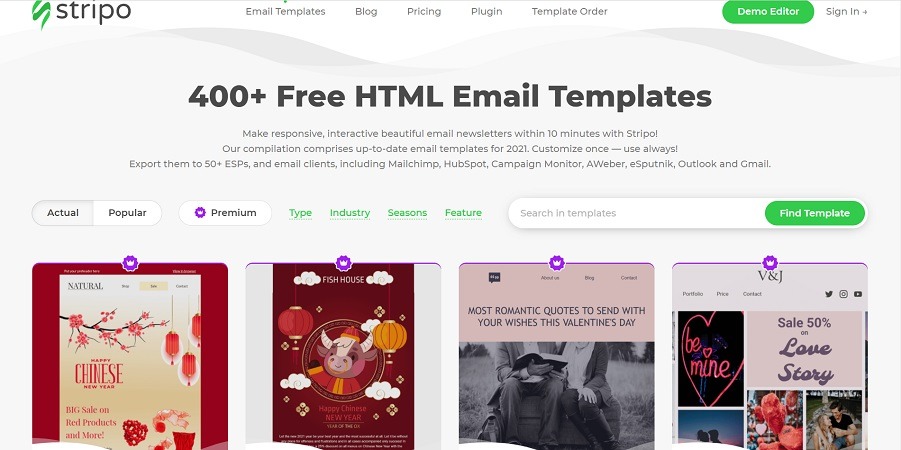 free email template from stripo