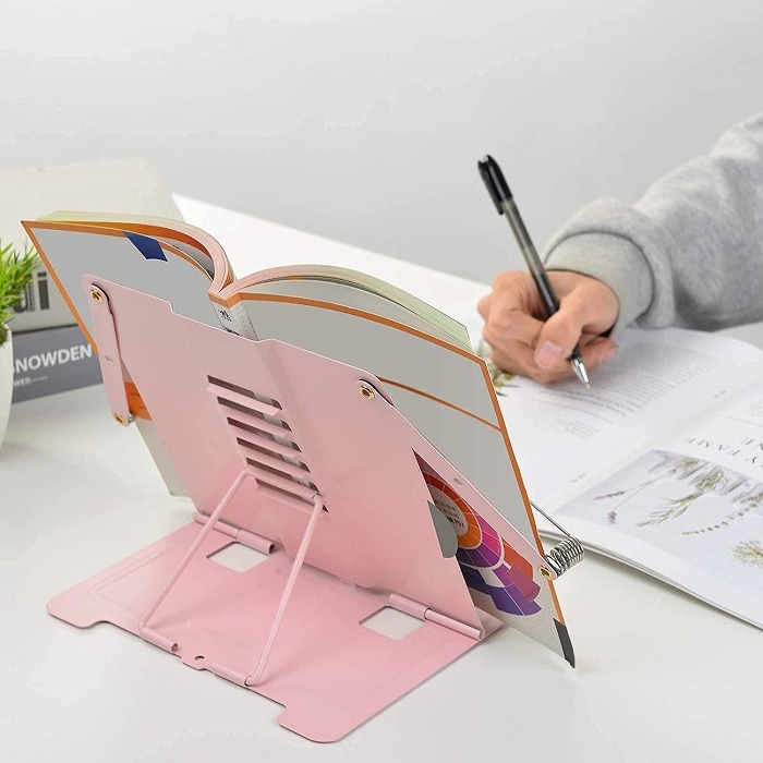 Anti-Slip Metal Book Holder Stand for tabletop